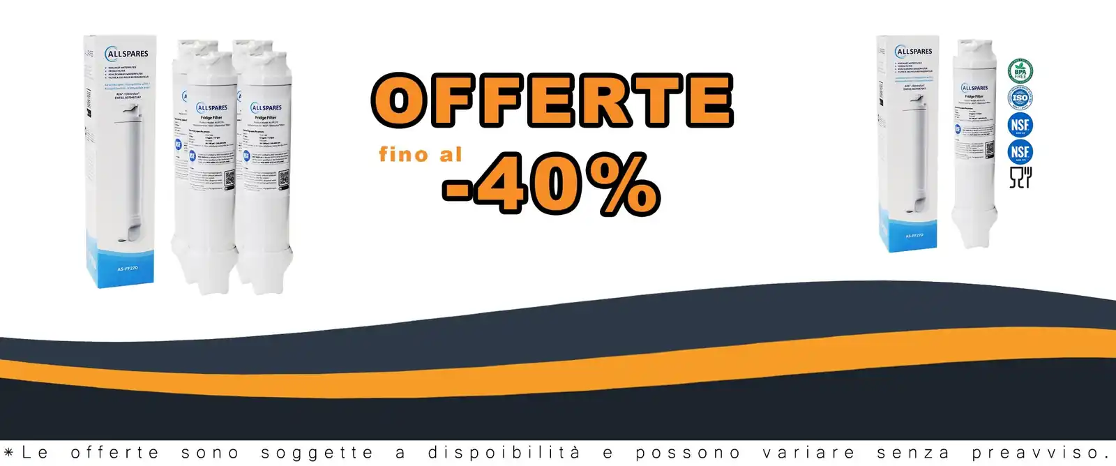 Filtro acqua frigorifero AEG-Electrolux 4 pezzi