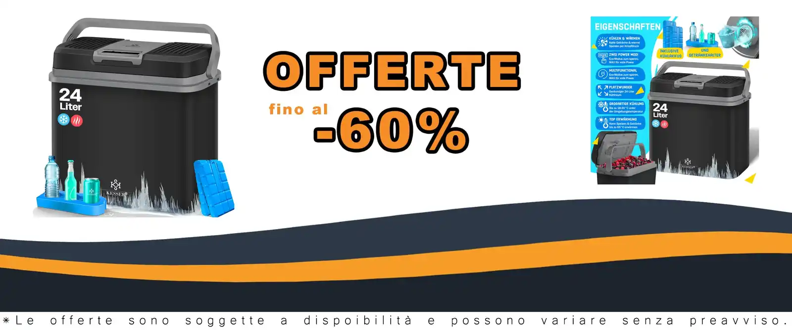 Bolla refrigerata 24 litri EEG A+++ 12V-230V
