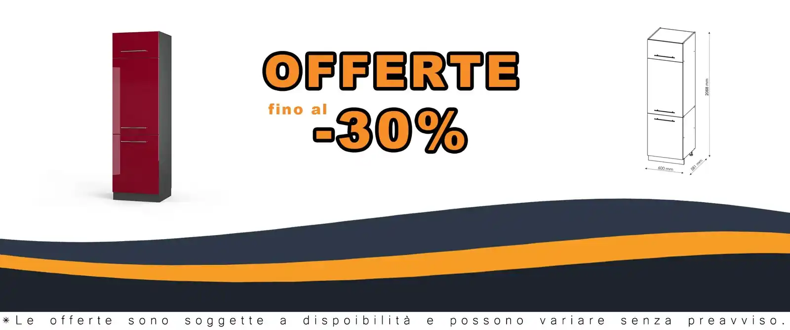 Armadietto refrigeratore Vicco Fame-Line rosso scuro 60 cm