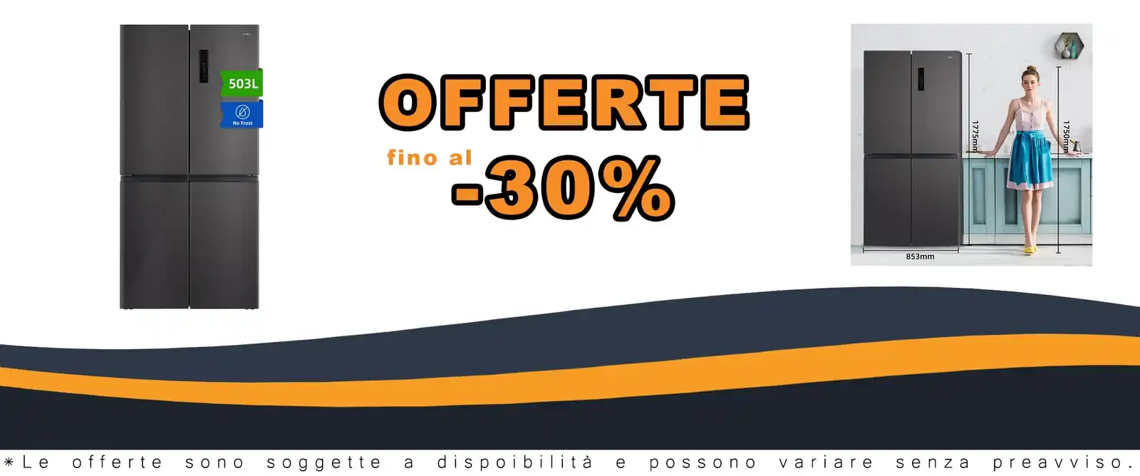 Refrigeratore American Cross Door CHiQ CCD503NEIBE 503L Inverter